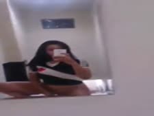 Teen girlfriend makes a selfie vid using her toy